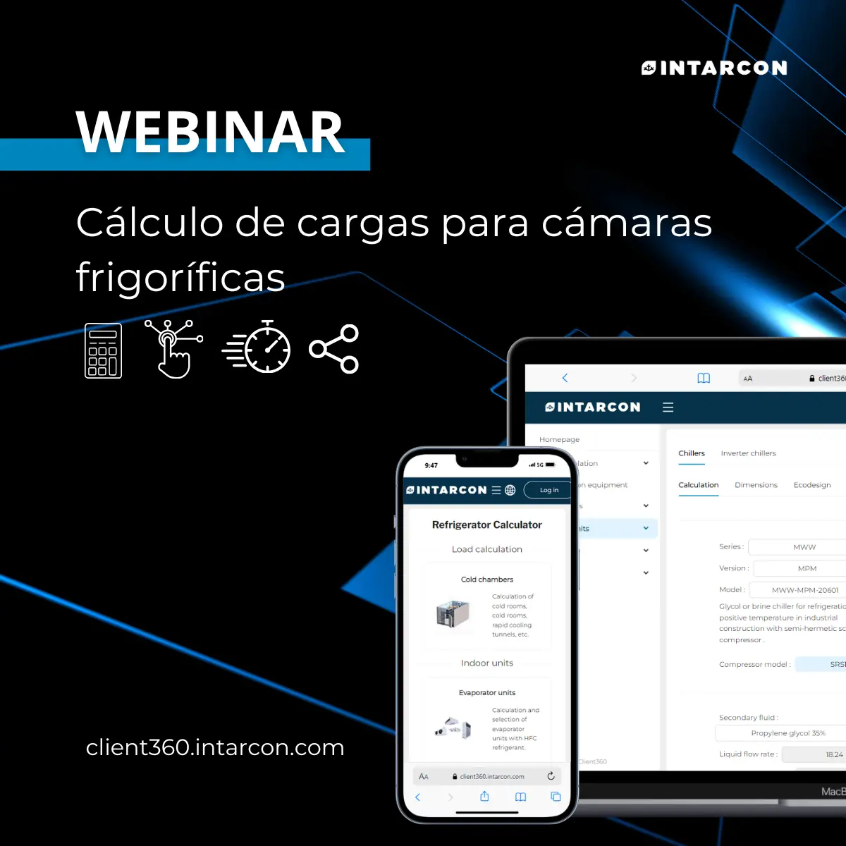 Webinar para el cálculo de cargas para cámaras frigoríficas con CLIENT360